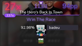 1101⭐Live badeu  Modern Talking  Win The Race The Heros Back In Town 9298 27❌  osu [upl. by Cattima]