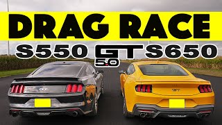 2024 Mustang GT S650 vs S550 Ford Mustang GT more for less Drag and Roll Race [upl. by Killen]