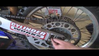 YZ125 Part 33 2 Stroke Chain amp Slack Adjustment [upl. by Ramoh]