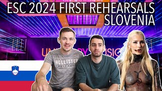 🇸🇮 SLOVENIA EUROVISION 2024  1ST REHEARSAL  RAIVEN  VERONIKA  REVIEW [upl. by Nawram]