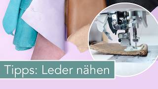 ✨🧵 Tipps zum Leder nähen mit der Nähmaschine  Freebie Handtasche [upl. by Alleunam922]