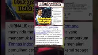 Fabrizio Romano sindir fans karbitan timnas timnasindonesia timnasgaruda timnasday timnas [upl. by Ailahtan]