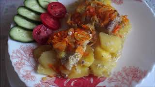 ФИЛЕ МОРСКОГО ЯЗЫКА С КАРТОШКОЙ И ОВОЩАМИ В ДУХОВКЕ [upl. by Baudoin445]