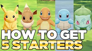 How to Get 5 Starters in Pokemon Lets Go Pikachu amp Eevee  Austin John Plays HD CC [upl. by Anagrom]