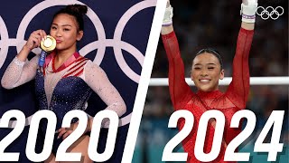 Now and Then Sunisa Lee from Tokyo to Paris Olympics 🤸🏻🔥 [upl. by Burkhardt]