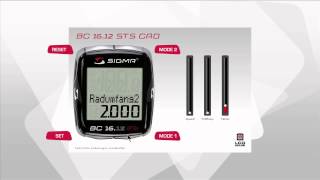 SIGMA SPORT  BC 1612 STS CAD  Einstellungen [upl. by Atig]