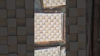 Elegant stonemosaic tiles for interiordesign youtubeshorts viral construction [upl. by Aver]