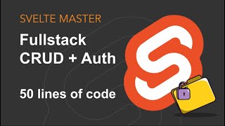 Fullstack CRUD  Auth in 50 lines and 25 minutes  SUNstack Svelte Userbase Netlify [upl. by Ennaeirrac18]