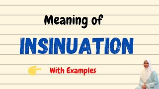 Daily vocabulary  Insinuation Meaning  Vocabgram [upl. by Brena742]