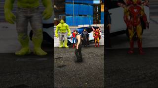 Michael nai hulk Ironman Spiderman sai car churva li 🤣😱 gta5 shorts viralvideo [upl. by Auoz]