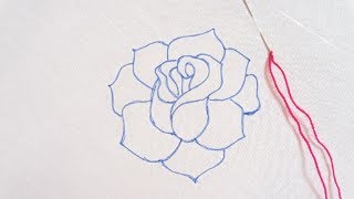 Latest easy hand embroidery designs tutorialRose flower stitchesembroiderydesignsflowers [upl. by Weissman978]