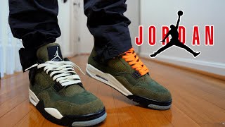 THESE ARE LOOKING BETTER NOW  JORDAN 4 OLIVE CRAFT REVIEW amp ON FEET [upl. by Briscoe]