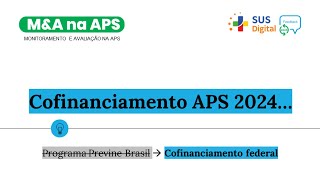 Cofinanciamento federal APS Portaria 3493 [upl. by Nahtiek92]