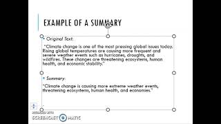 Summarising in Academic Writing [upl. by Maris730]