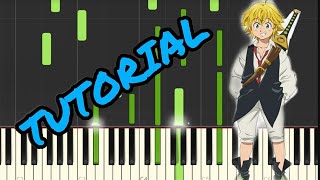 The Seven Deadly sins ost quotEri0nequot Melekiro arrangement for piano  TUTORIAL [upl. by Anicnarf]