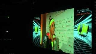 Victoria Azarenka vs Maria Sharapova pre match interview  Porsche Tennis Grand Prix 2012 [upl. by Armando639]