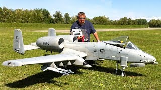 GIANT RC A10 WARTHOG WITH BRRRRT amp FLARE [upl. by Jovia]