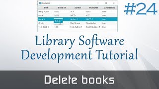 JavaFX Library Software 24  Deleting Books from Context Menu [upl. by Oralla]