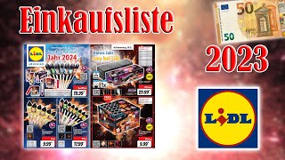 Lidl Feuerwerk EinkaufslisteKaufberatung 2023  50 Euro FULL HD [upl. by Craddock]