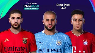 eFootball PES 2021 Data Pack 30  All New 66 Faces [upl. by Devinne]