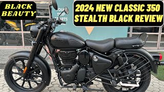 2024 New Royal Enfield Classic 350 Stealth Black Review  Price  Offers  Downpayment [upl. by Kcirdes466]