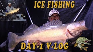 Chasing GIANT WALLEYE  Ice Fishing [upl. by Pasia]