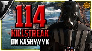 Star Wars Battlefront 2 Darth Vader 114 Killstreak Kashyyyk [upl. by Atokad]