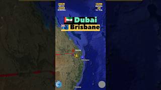 DUBAI 🇦🇪 to BRISBANE 🇦🇺 Flight Route ✈️ Emirates EK434 aviation travel flight shorts flightmap [upl. by Leona462]