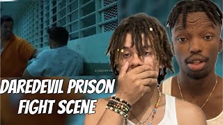 Punisher Prison Fight Scene  Daredevil S2E9 REACTION [upl. by Keryt]