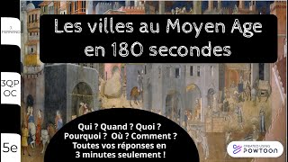 Les villes au Moyen Age en 180 secondes [upl. by Themis777]