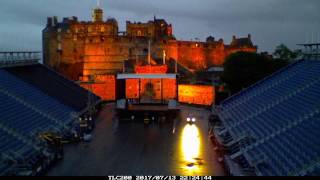 Edinburgh Castle Concerts 2017 load in timelapse long version [upl. by Ayatan]