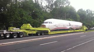 Miracle on the Hudson Plane Wreckage Sully Sullenberger convoy Robbinsville NJ [upl. by Ravel135]