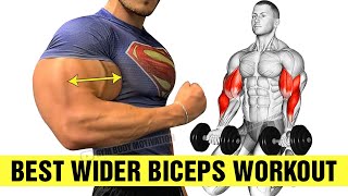 5 BEST Exercises for WIDER BICEPS [upl. by Kabob]