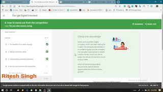 Plan your online business strategy Google Digital Unlocked Certificate  24th Badge [upl. by Mattie618]