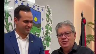 João Azevêdo transmite cargo para vicegovernador Lucas Ribeiro [upl. by Eladnar]