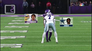 Justin Jefferson amp Adam Thielen vs Trevon Diggs 2021  WR vs CB Matchup [upl. by Ariad510]