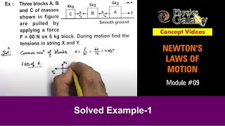 Class 11 Physics  Newtons Laws of Motion  9 Solved Example1 on Newtons Laws of Motion [upl. by Ameehs]