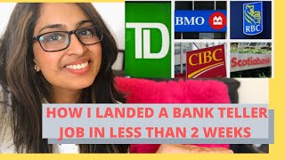 How I Landed A Bank Job in Canada As An international Student In 2 Weeks  What Worked For Me [upl. by Delphinia321]