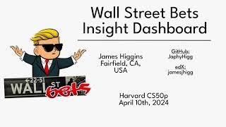 Wall Street Bets Insight Dashboard  Harvard CS50p Final Project [upl. by Arorua]