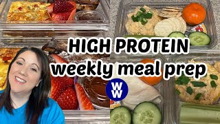 HIGH PROTEIN Meal Prep  Chicken Buffalo Dip French Toast Sticks Baked Denver Omelet  WW [upl. by Pruchno353]