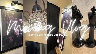 Moving Vlog Bathroom Makeover Part 2 • Apartment living • Decorate With Me [upl. by Alaekim668]