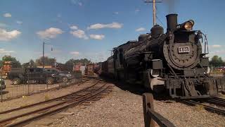 DampRGW 491 pulling a freight train for the Narrow Gauge Convention Video 9 [upl. by Ydoow]