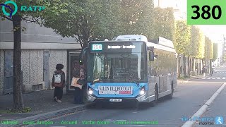 Bus 380 RATP  GX337 SE 3p V4 N°1053 Villejuif  Louis Aragon  Vache Noire C Commercial [upl. by Maritsa]