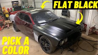 REBUILDING A 2018 HELLCAT HOOD PAINTED COLOR TEST Part 6 [upl. by Mills312]