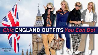 Chic OUTFITS for 12 DAYS in ENGLAND EASY ELEGANT [upl. by Kernan262]