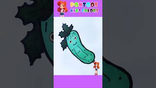 Cucumber song 🥒 cucumber howtodraw kidssong shorts [upl. by Stevenson]