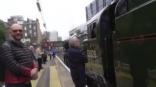 SR No 35028 Clan Line on The British Pullman Departure London Victoria for Dover Priory [upl. by Sucitivel]