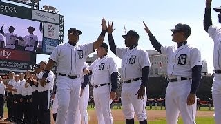 KCDET Tigers are introduced before the first pitch [upl. by Yruy]