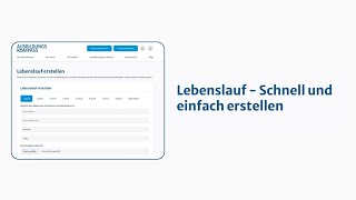 Lebenslauf  Schnell und einfach erstellen [upl. by Odnalra]