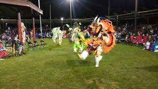 Mens Fancy Bustle  Ponemah Labor Day Powwow 2018 2 [upl. by Atina647]